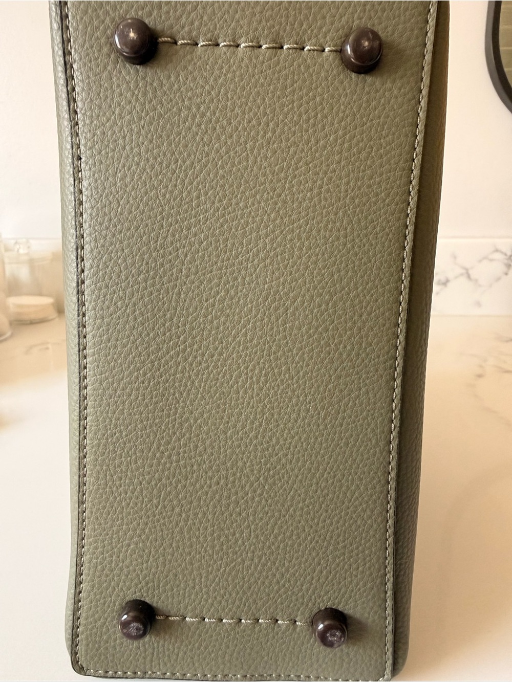 Coach Willow Bucket Bag Olive Green Pebbled Leather Crossbody Gunmetal Hardware - Picture 8 of 9